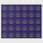 Elegant Star of David Hanukkah Wrapping Paper Cadeaupapier (Vlak)