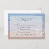 Elegant Starfish Beach Theme Weddenschap RSVP (Voorkant / Achterkant)
