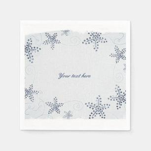 Elegant Starfish & Sequins Blue Beach Party Servet