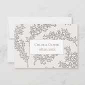 Elegant Starfish Wedding RSVP (Achterkant)