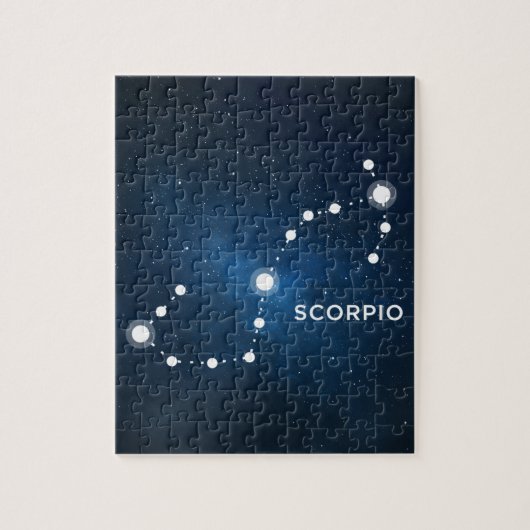 ELEGANT STARRY BLUE WATERVERF UNIVERSE - SCORPIO LEGPUZZEL (Verticaal)