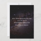 Elégant Starry Night Sky Galaxy Faire-part de mari (Dos)