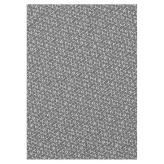 Elegant Starry Pattern Classy Mod Cool Silver Grey Tafelkleed (Voorkant)
