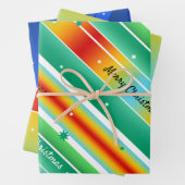 Elegant Stars en Stripes kleurrijke kerstomhulling Inpakpapier Vel (In situ)