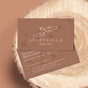 Elegant Stars Energy Healing Hands Reiki Therapy Visitekaartje