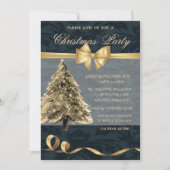 Elegant Stars kerstboom, Bow, kerstfeest Kaart (Voorkant)