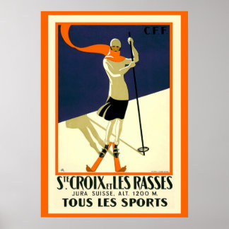 Elegant  (Ste) St. Croix Skiing Poster copy