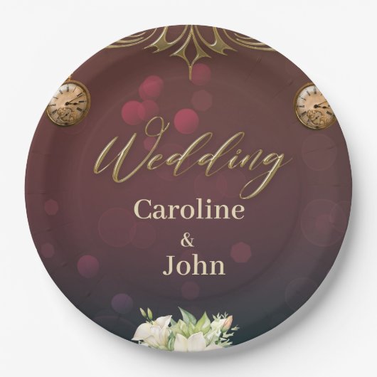 Elegant steampunk ontwerp, papieren bordje (Voorkant)