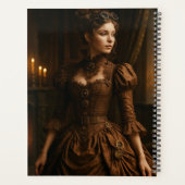Elegant Steampunk Victorian Lady in Brown Planner (Achterkant)