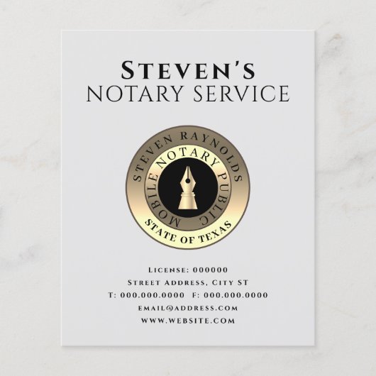 Elegant stempel stempel stempel op klasse flyer (Voorkant)