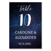 Elegant Sterrennacht Constellation Galaxy Modern T Kaart (Achterkant)