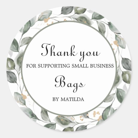 Élégant Sticker Classic Round Green (Devant)