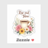 Élégant Sticker De Coupe De Café (Feuille)