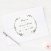 Élégant Sticker en Merci de Mariage Floral Rustiqu (Enveloppe)