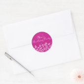 Élégant Sticker Enveloppe Papillon Rose Anniversai (Enveloppe)