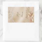 Élégant Sticker Étiquette de vin Mariage de cygne  (Sac)