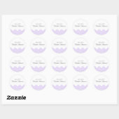 Élégant Sticker Fête des mariées dentelle violette (Feuille)