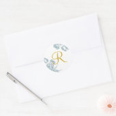 Élégant Sticker Floral Monogram (Enveloppe)
