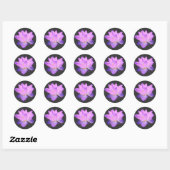 Élégant Sticker Lotus Violet (Feuille)