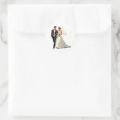 Élégant Sticker Mariage Couple (Sac)