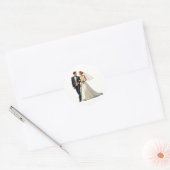 Élégant Sticker Mariage Couple (Enveloppe)