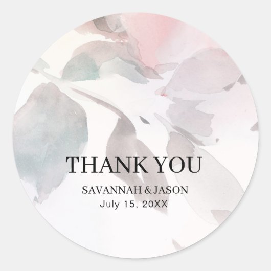 Élégant Sticker Mariage Floral (Devant)