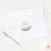 Élégant Sticker Mariage Floral (Enveloppe)