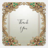 Élégant Sticker Ornate Or (Devant)