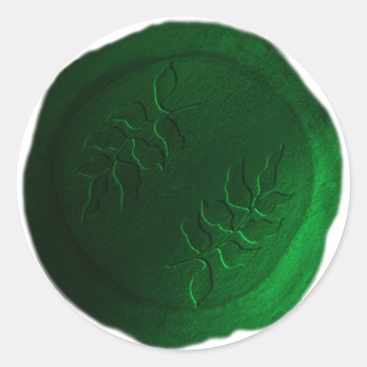 Élégant Sticker pour sceau de cire simple de conce (Devant)