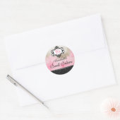 Élégant Sticker rose et noir Floral Chic Sweet 16 (Enveloppe)