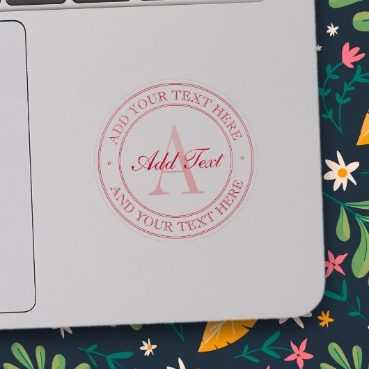 Élégant Sticker transparent de texte modifiable ro