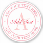 Élégant Sticker transparent de texte modifiable ro (Recto)