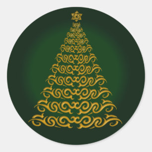 Élégant Stickers Arbre de Noël Vert