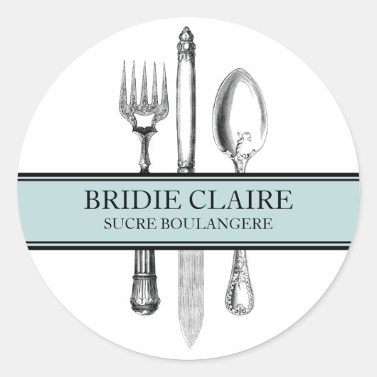 Élégant Stickers Arrondi Cuterly (Devant)