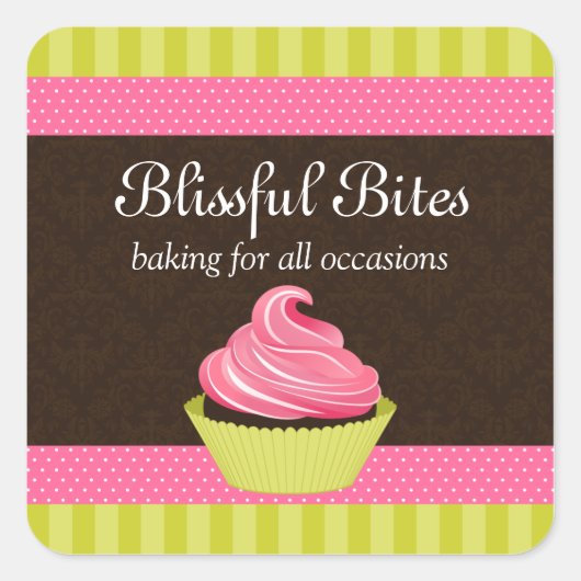Élégant Stickers Boulangerie Cupcake (Devant)