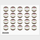 Élégant Stickers Boulangerie Cupcake (Feuille)