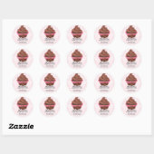 Élégant Stickers Boulangerie Cupcake au chocolat (Feuille)