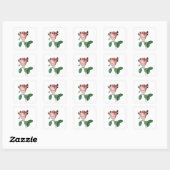 Élégant stickers rose (Feuille)