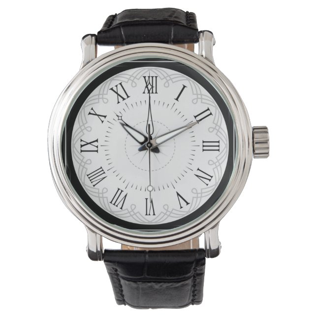 Elegant  Stijl Romein Numeral Horloge (Voorkant)