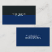 Elegant stijlvol blauw grijs Professional Visitekaartje (Voorkant / Achterkant)