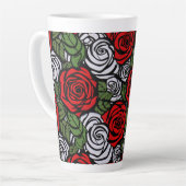 Elegant stijlvol bloemig trendy chique stijlvol Ro Latte Mok (Linkerhoek)