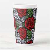 Elegant stijlvol bloemig trendy chique stijlvol Ro Latte Mok (Voorkant)