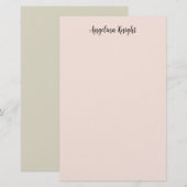 Elegant Stijlvol Chic Eenvoudig Handgeschrift Schr Briefpapier (Voorkant / Achterkant)