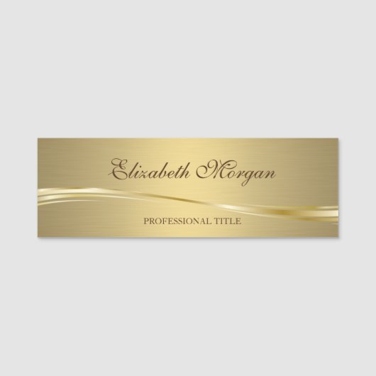 Elegant stijlvol Chic Gold Naamplaatje (Voorkant)