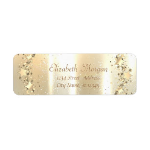 Elegant, Stijlvol, Chic, Nep Gouden Sterren Etiket