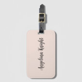 Elegant stijlvol chique eenvoudig handschrift bagagelabel (Voorkant (verticaal))
