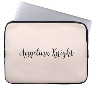 Elegant stijlvol chique eenvoudig handschrift laptop sleeve