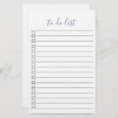 Elegant Stijlvol Chique Todo List Handschrift Scri Briefpapier (Voorkant / Achterkant)