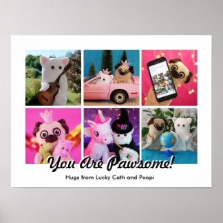 Elegant stijlvol, eenvoudig aangepast fotocollage poster