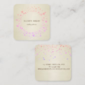 Elegant stijlvol, eenvoudig, Confetti Vierkante Visitekaartje (Voorkant / Achterkant)